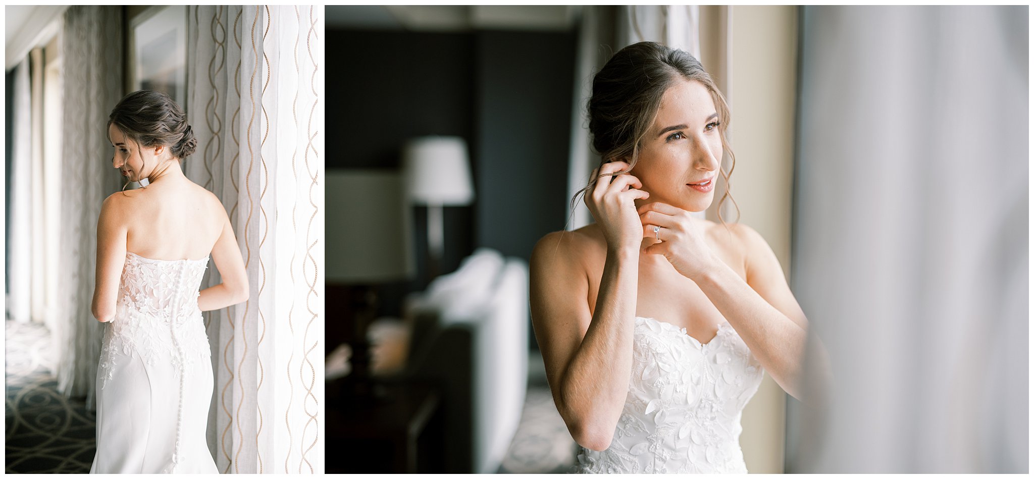 bride getting ready for Country Music Hall of Fame Wedding