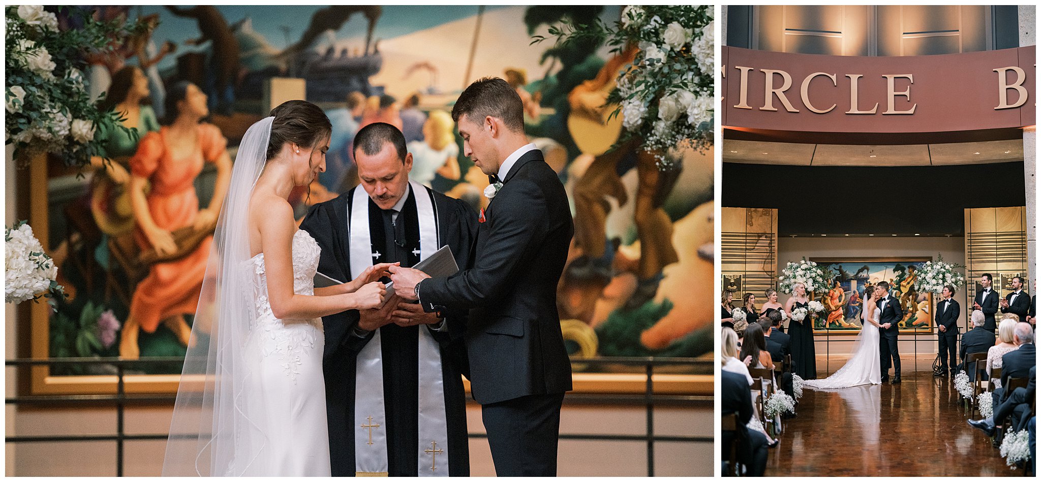 bride and groom exchange wedding vows during Nashville wedding