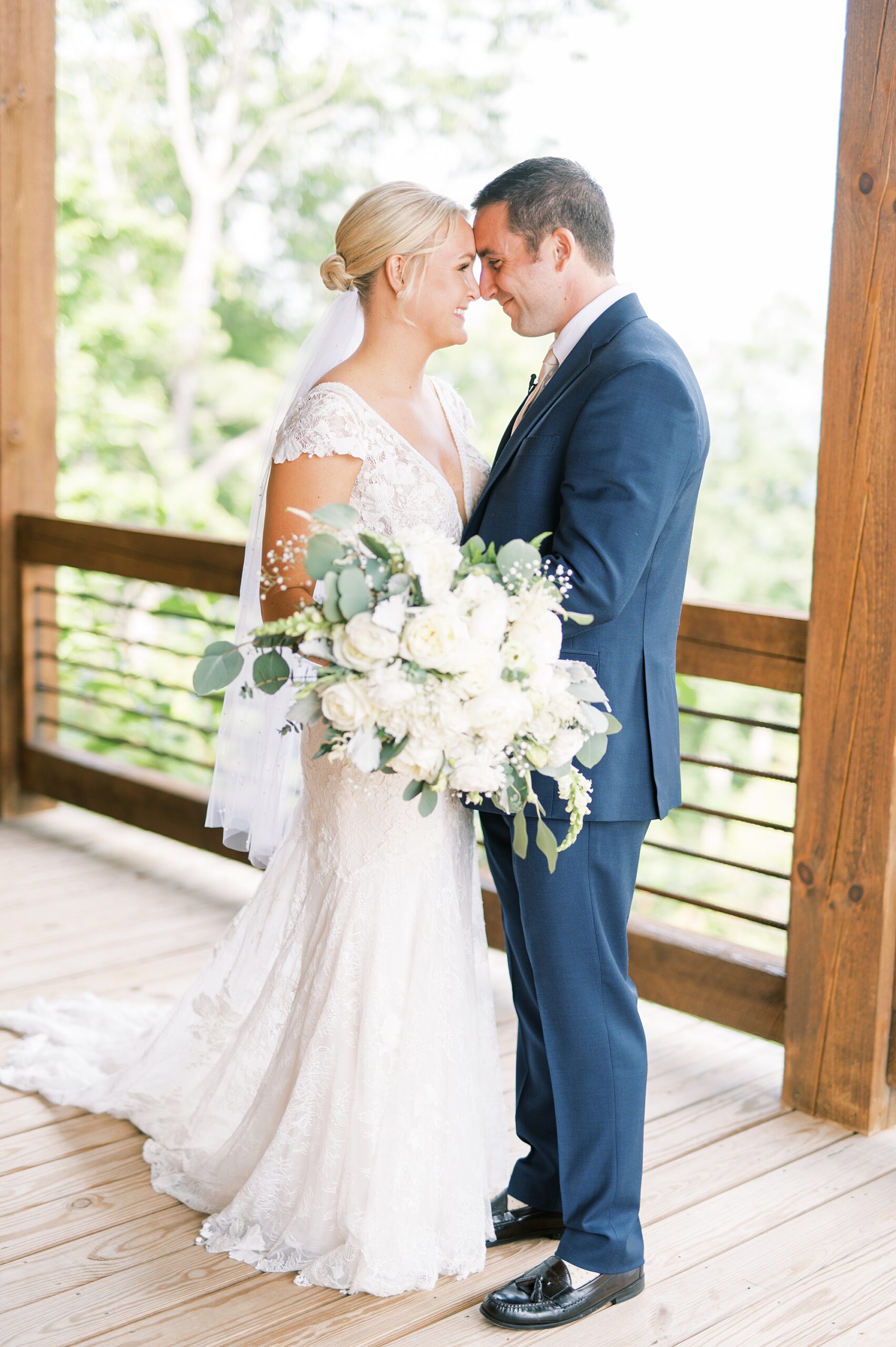romantic wedding portraits from Blue Ridge Mountains Elopement in Georgia
