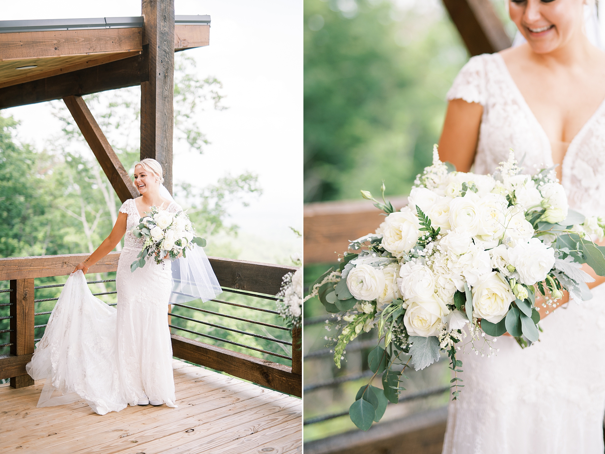 bridal portraits from Blue Ridge Mountains Elopement in Georgia