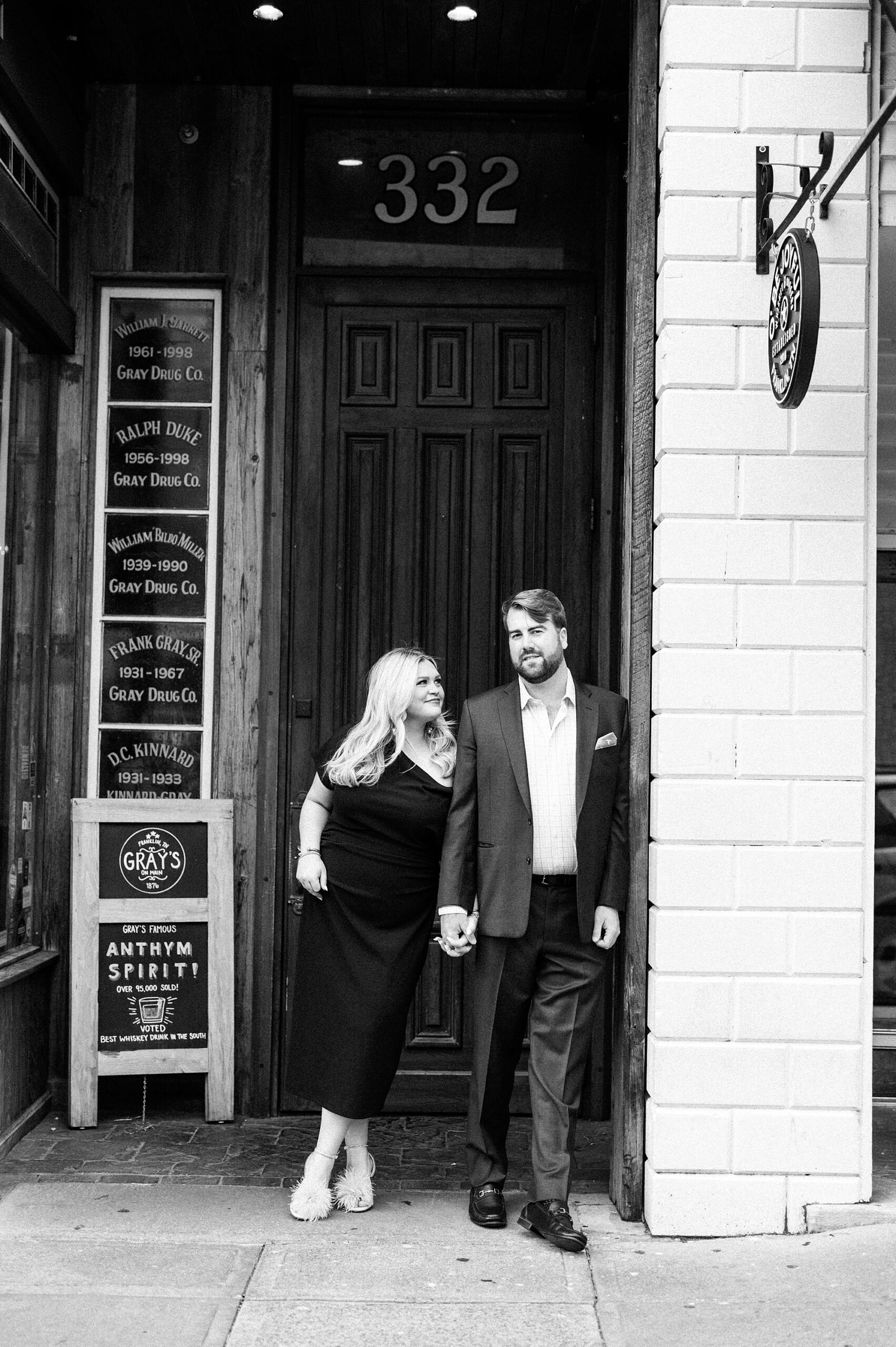 Intimate Downtown Franklin Engagement