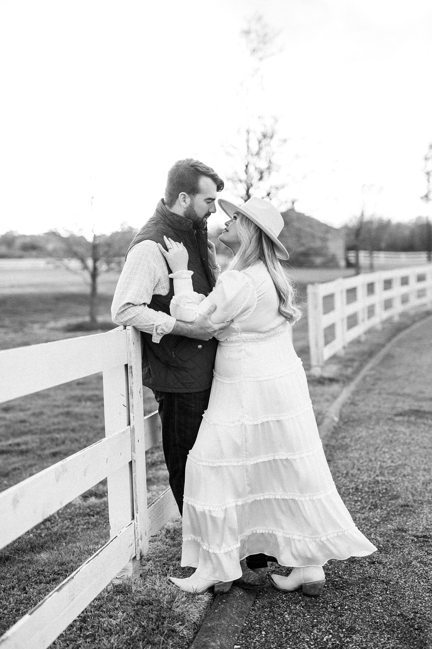 intimate downtown Franklin TN engagement session 