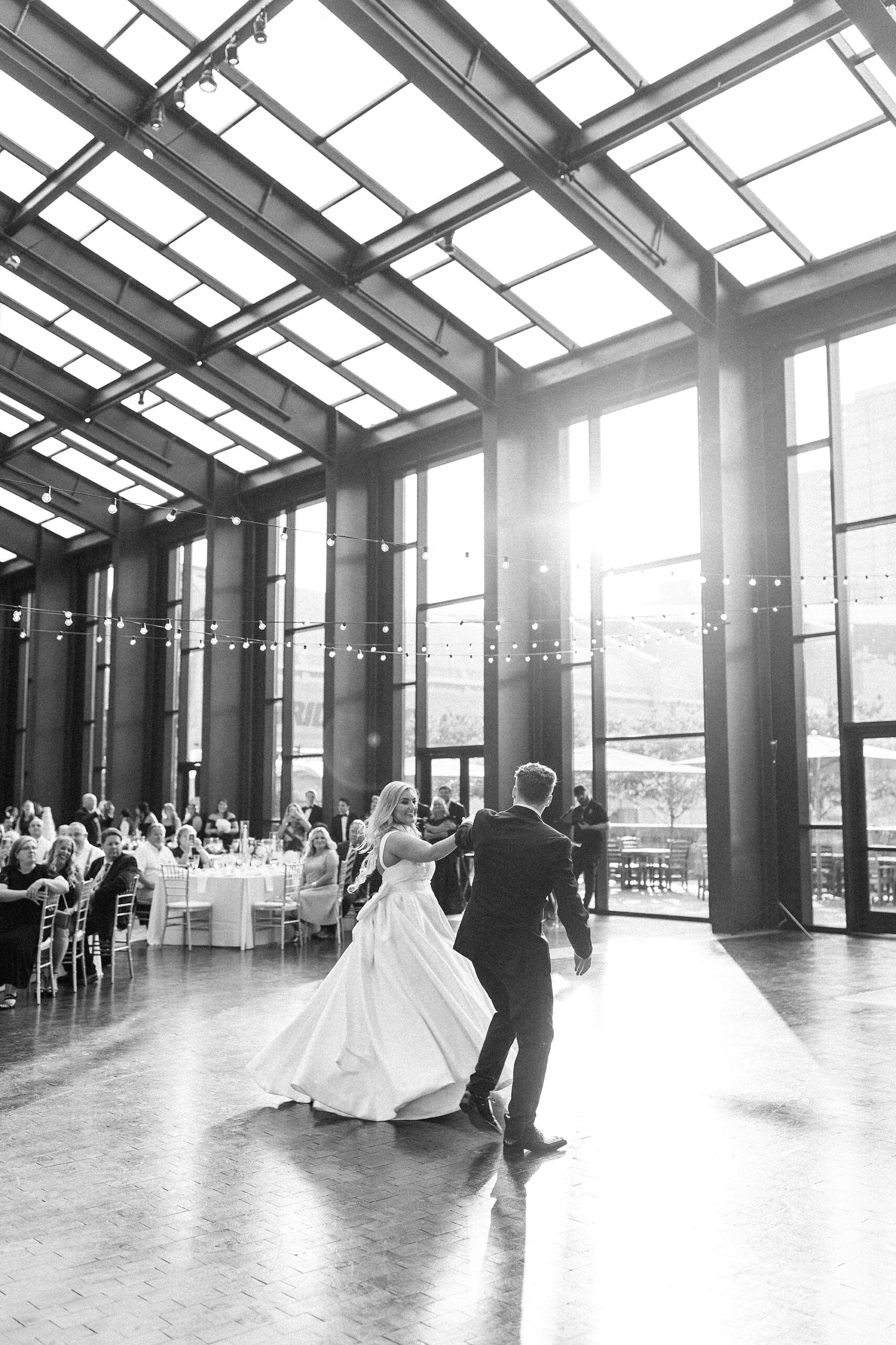 newlyweds dance at Elegant Nashville Wedding reception at The Country Music Hall of Fame