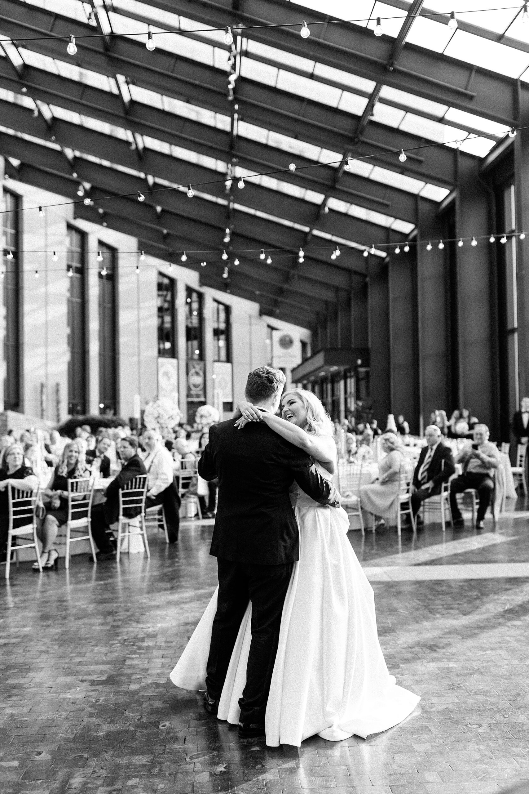 couple share first dance together at Elegant Nashville Wedding at The Country Music Hall of Fame