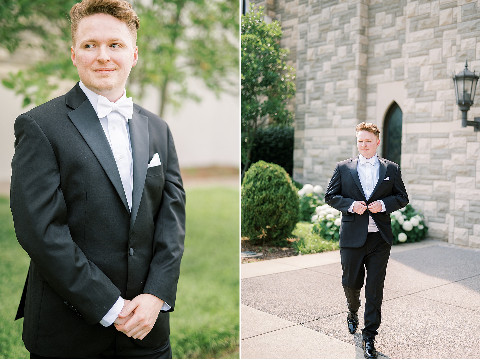 groom portraits before Elegant Nashville Wedding 