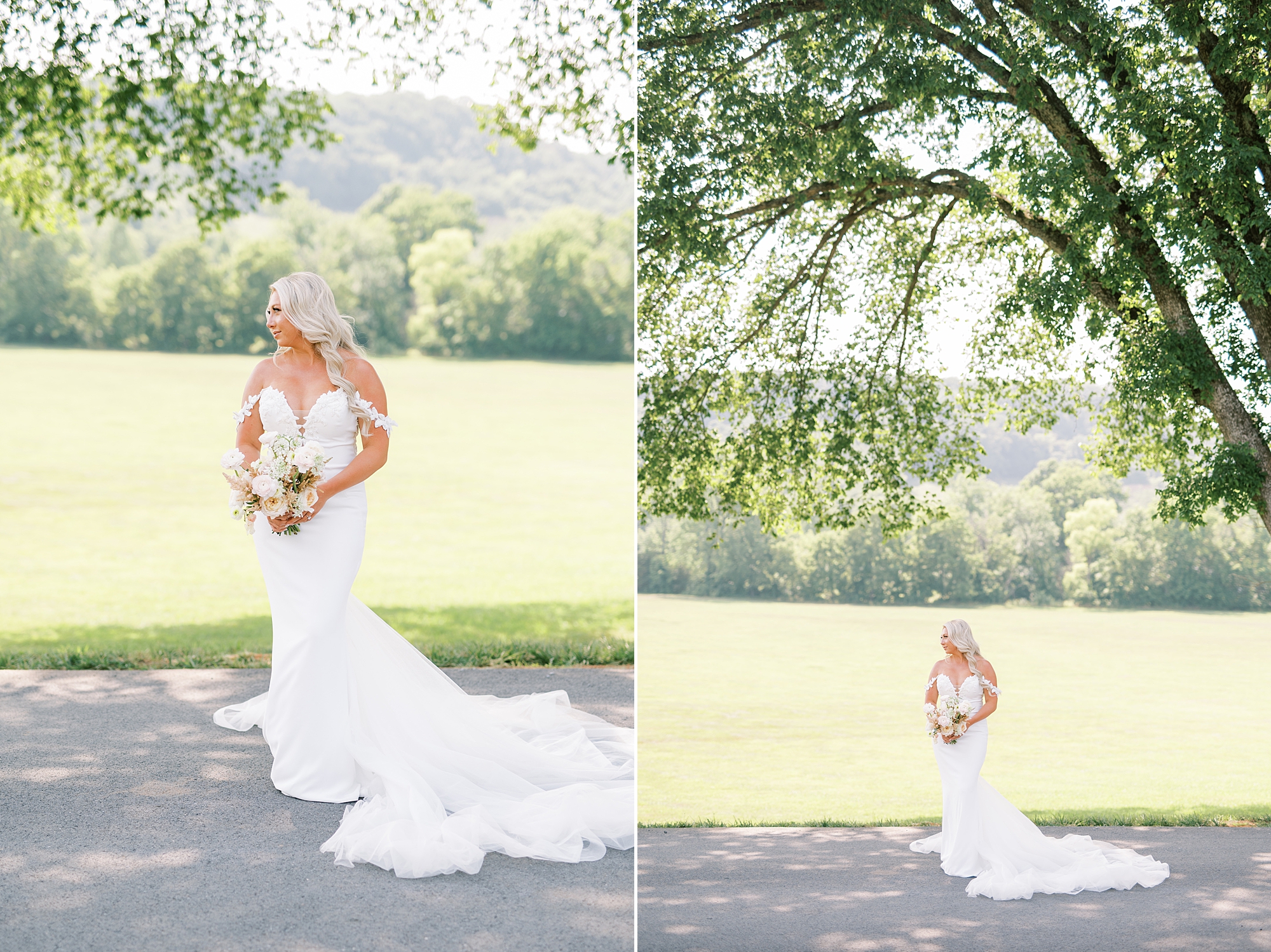 bridal portraits outside in Tennessee 