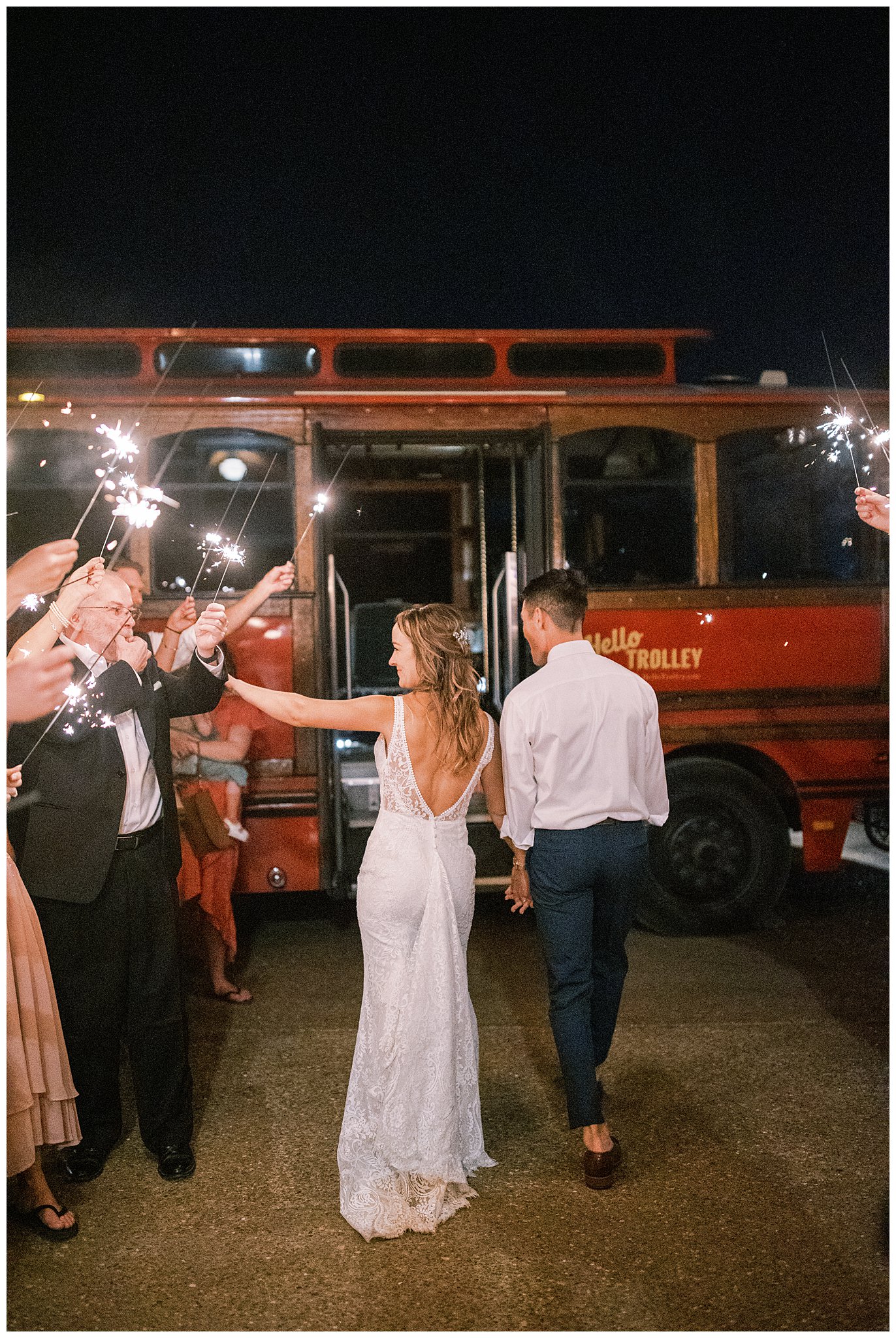 sparkler exit from Cedarmont Farm Wedding in Franklin, TN