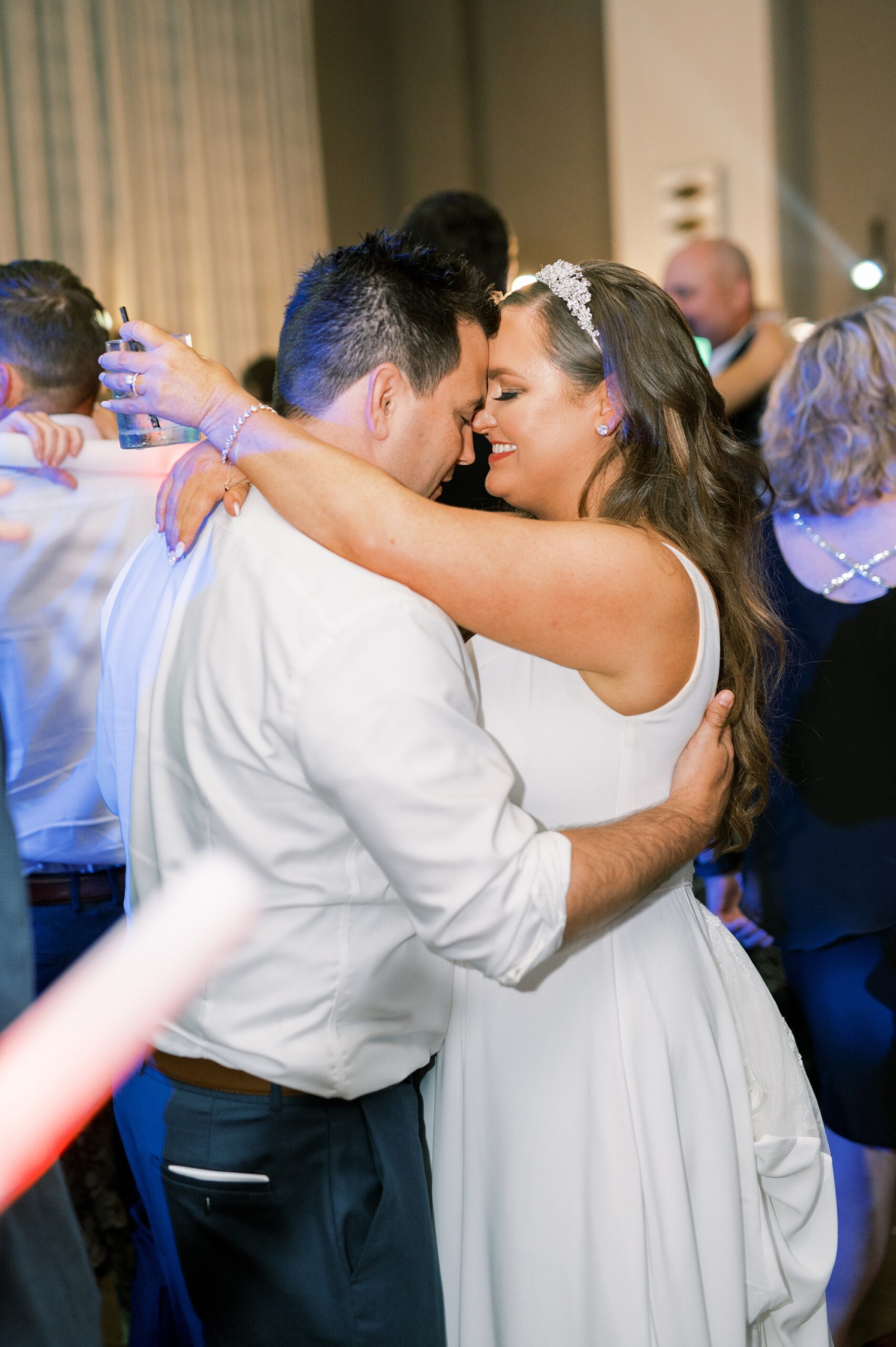 candid newlywed portraits on the dance floor from Timeless Downtown Franklin Wedding at Harpeth Hotel 