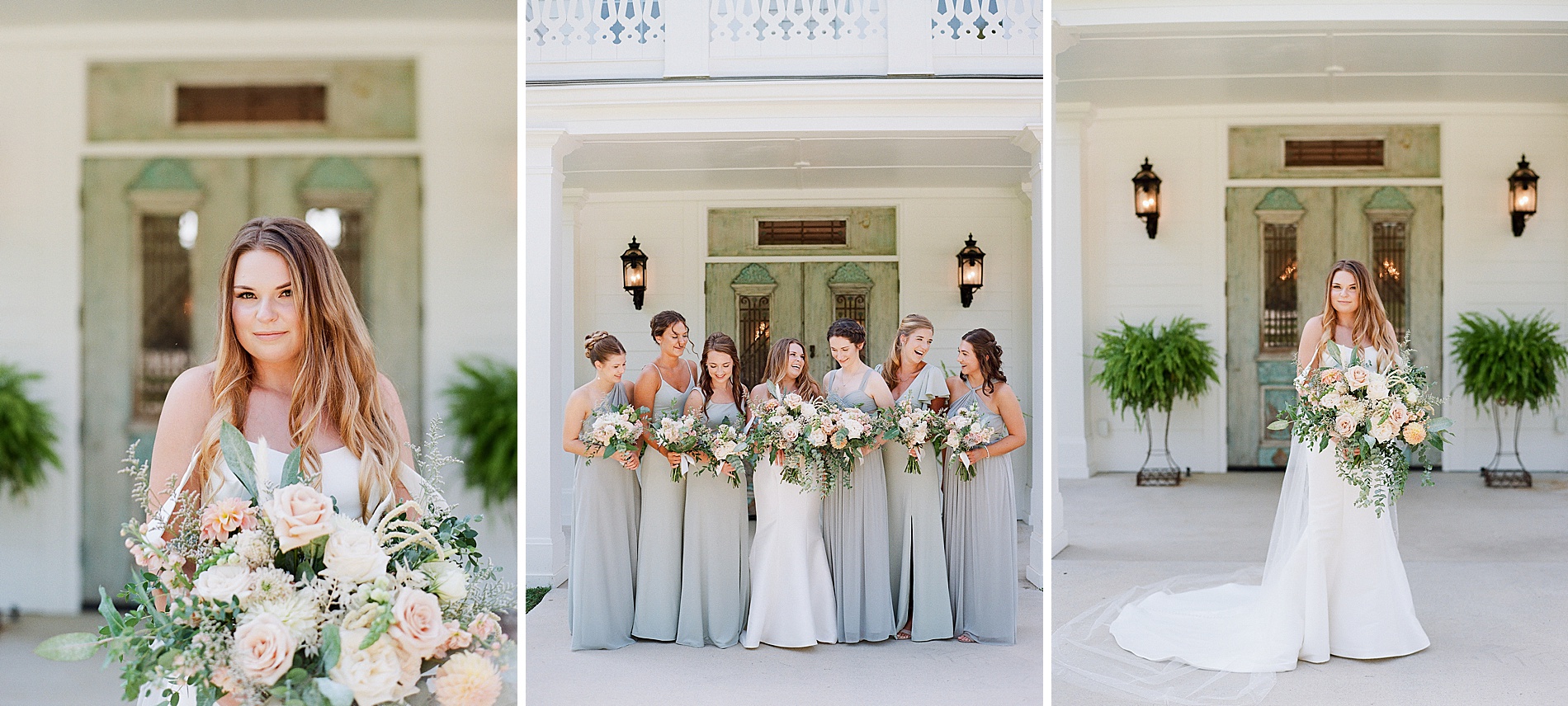 bridal portraits and bridesmaids from Southern Harvest Hollow Wedding