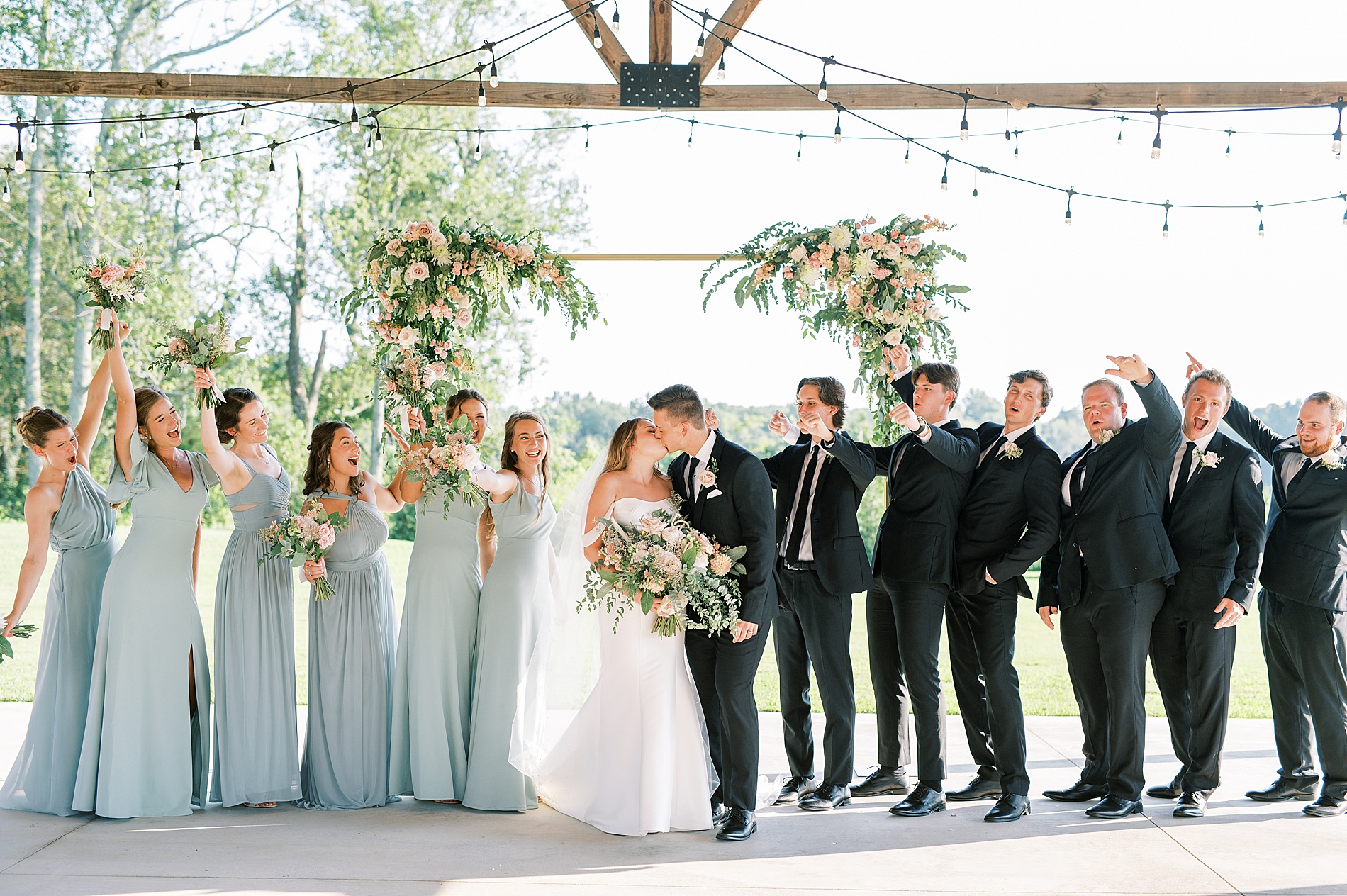 wedding party portraits from Southern Harvest Hollow Wedding