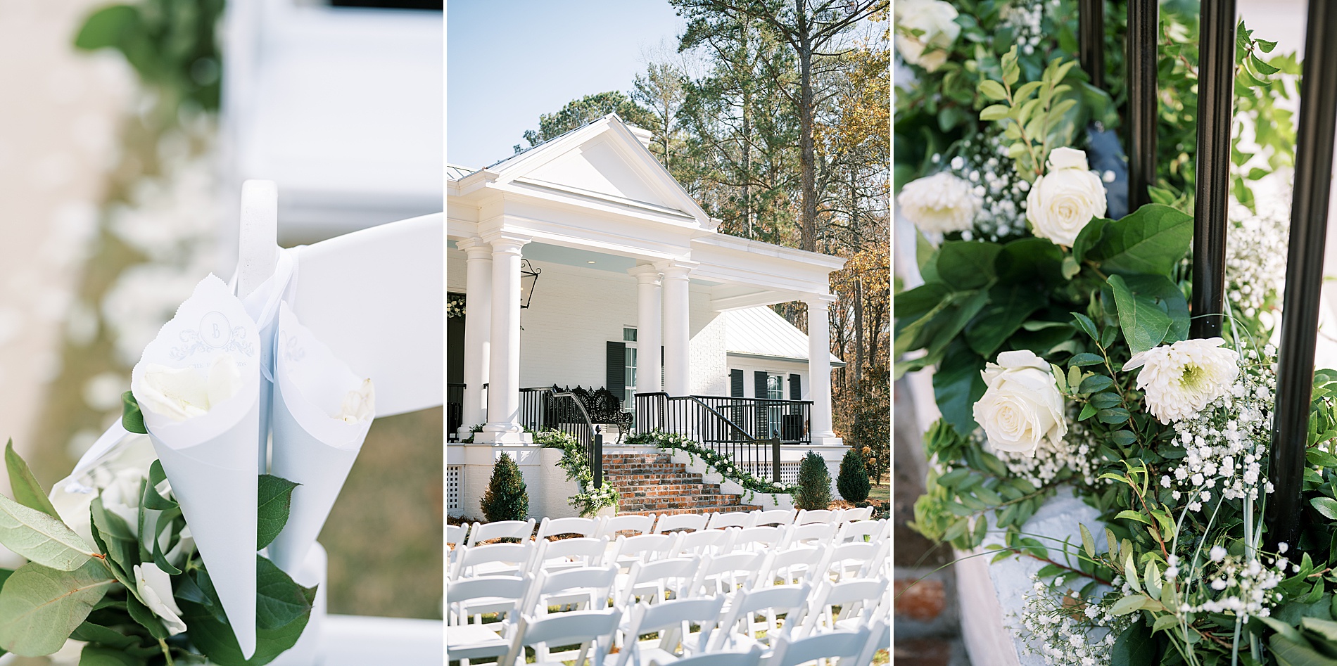 outdoor fall Wedding ceremony at The Witt House