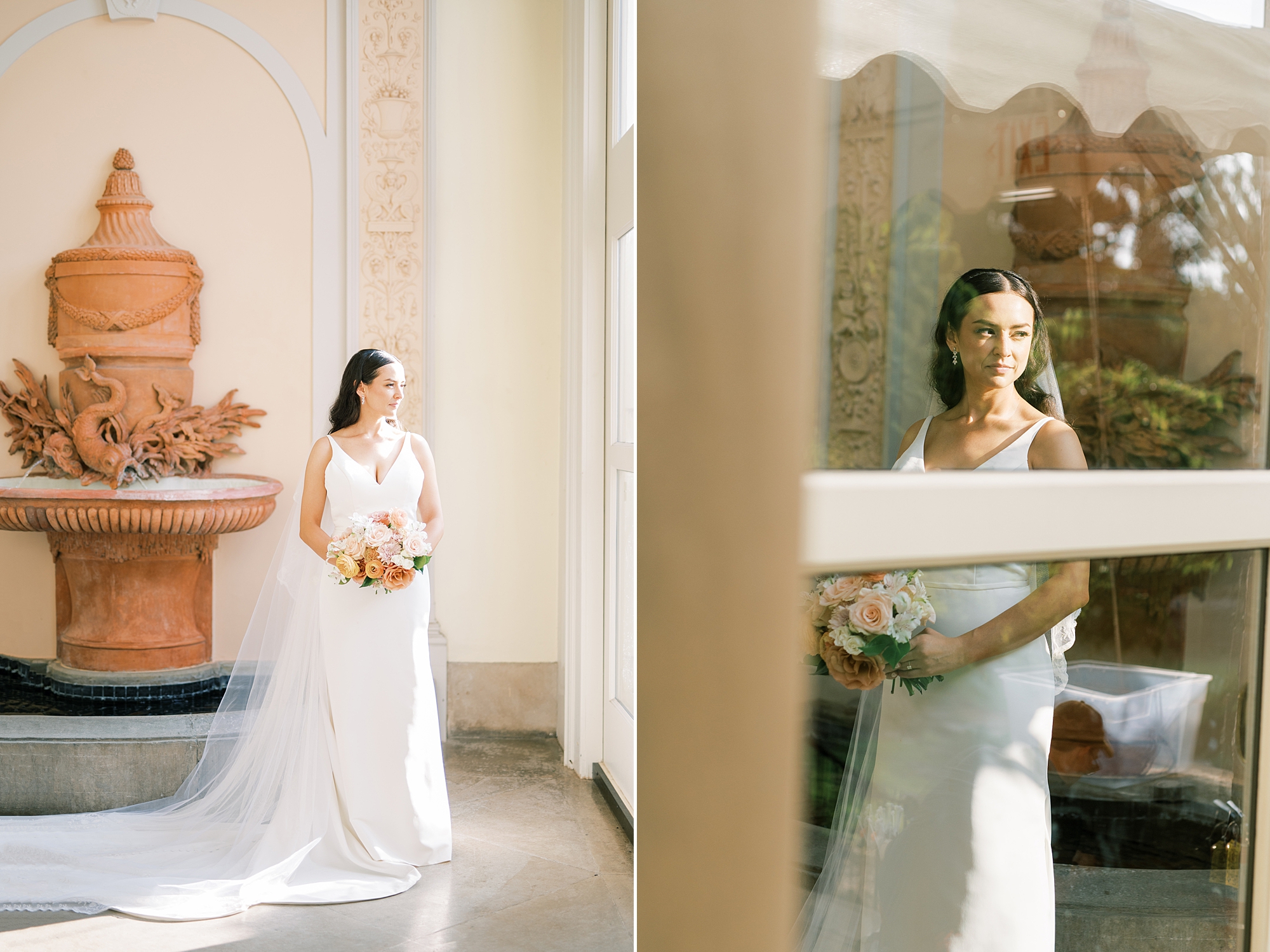 bridal portraits from the window 