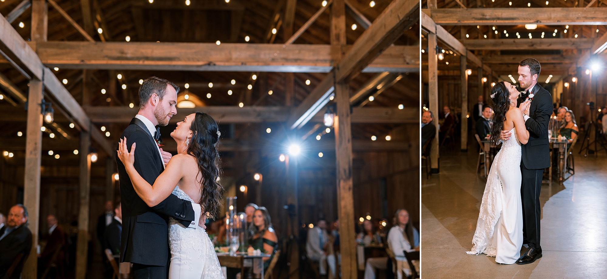 bride and groom dance together at Franklin TN Wedding at Cedarmont Farm