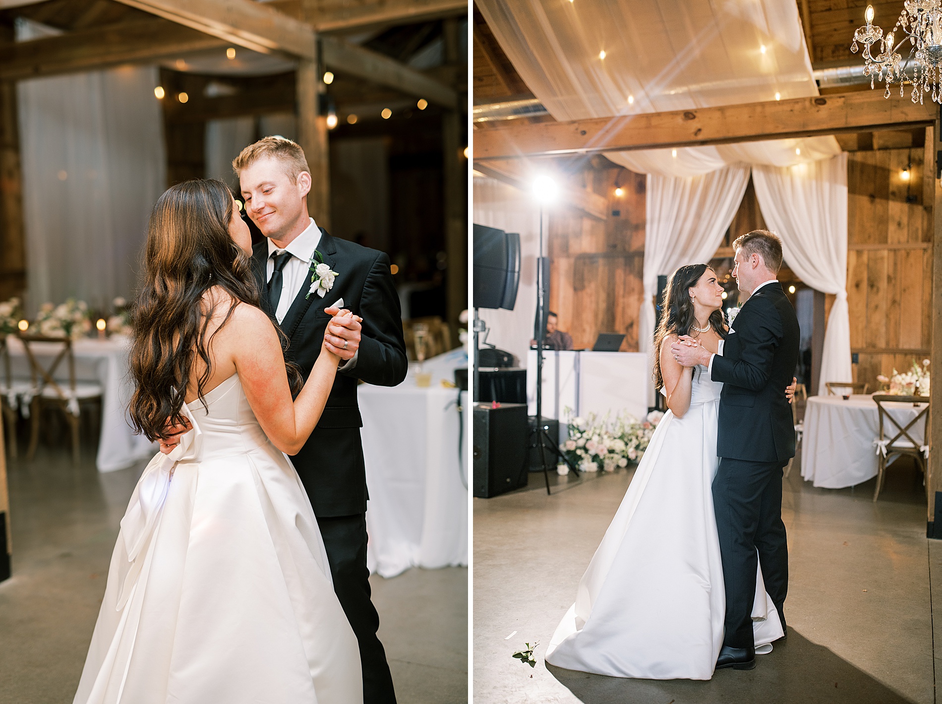 newlyweds enjoy private last dance at the end of reception