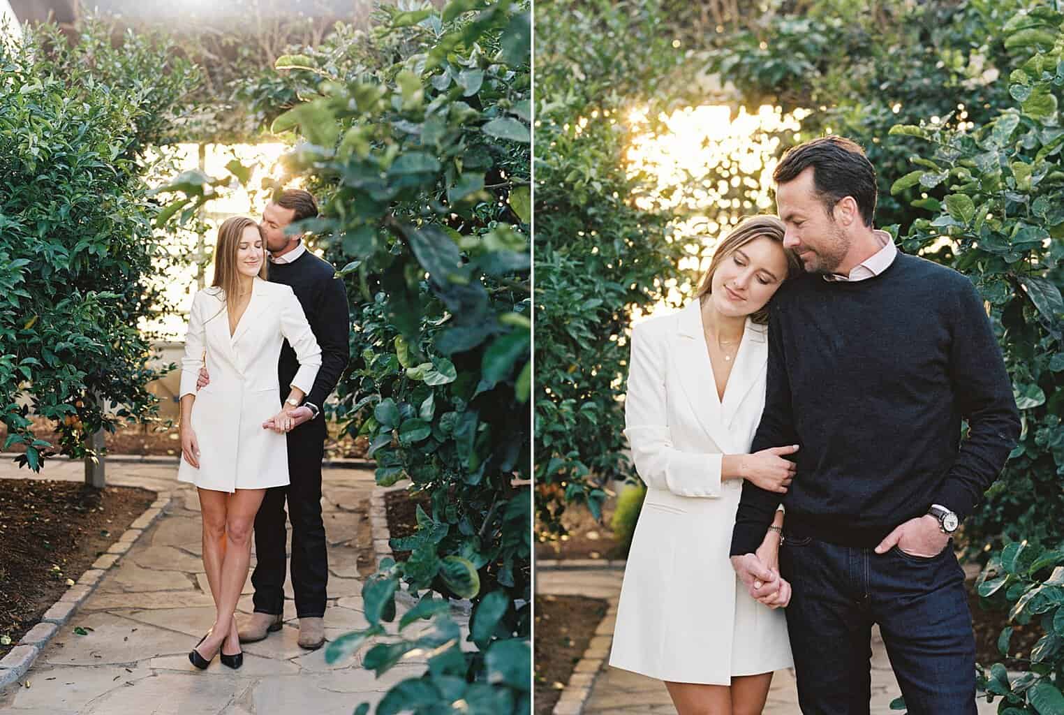 romantic couple portraits after Surprise Proposal at Southall Farm & Inn