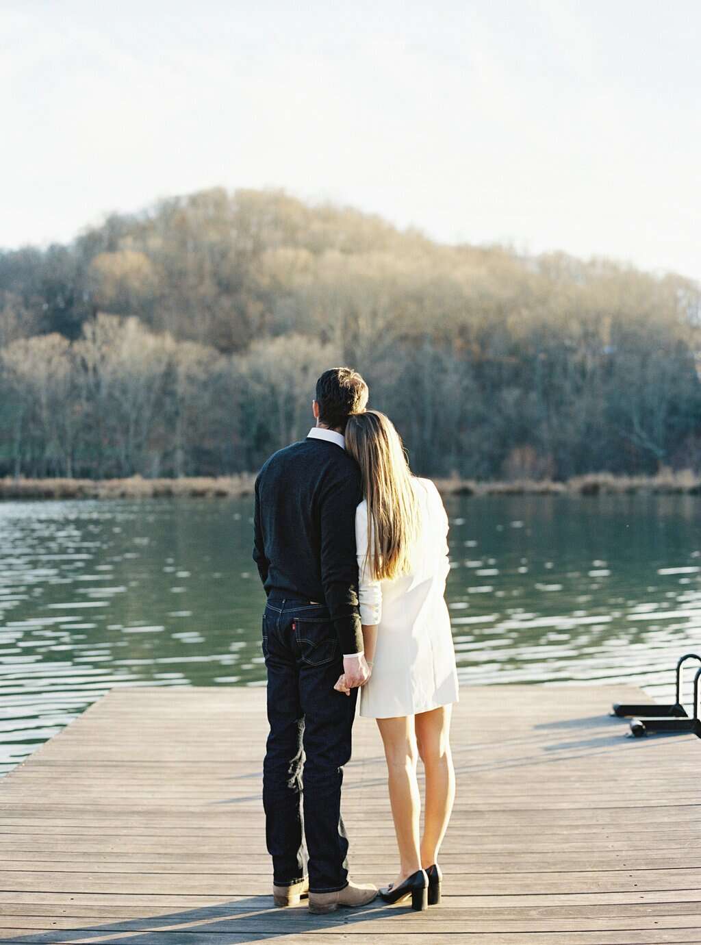 romantic couple portraits after Surprise Proposal at Southall Farm & Inn