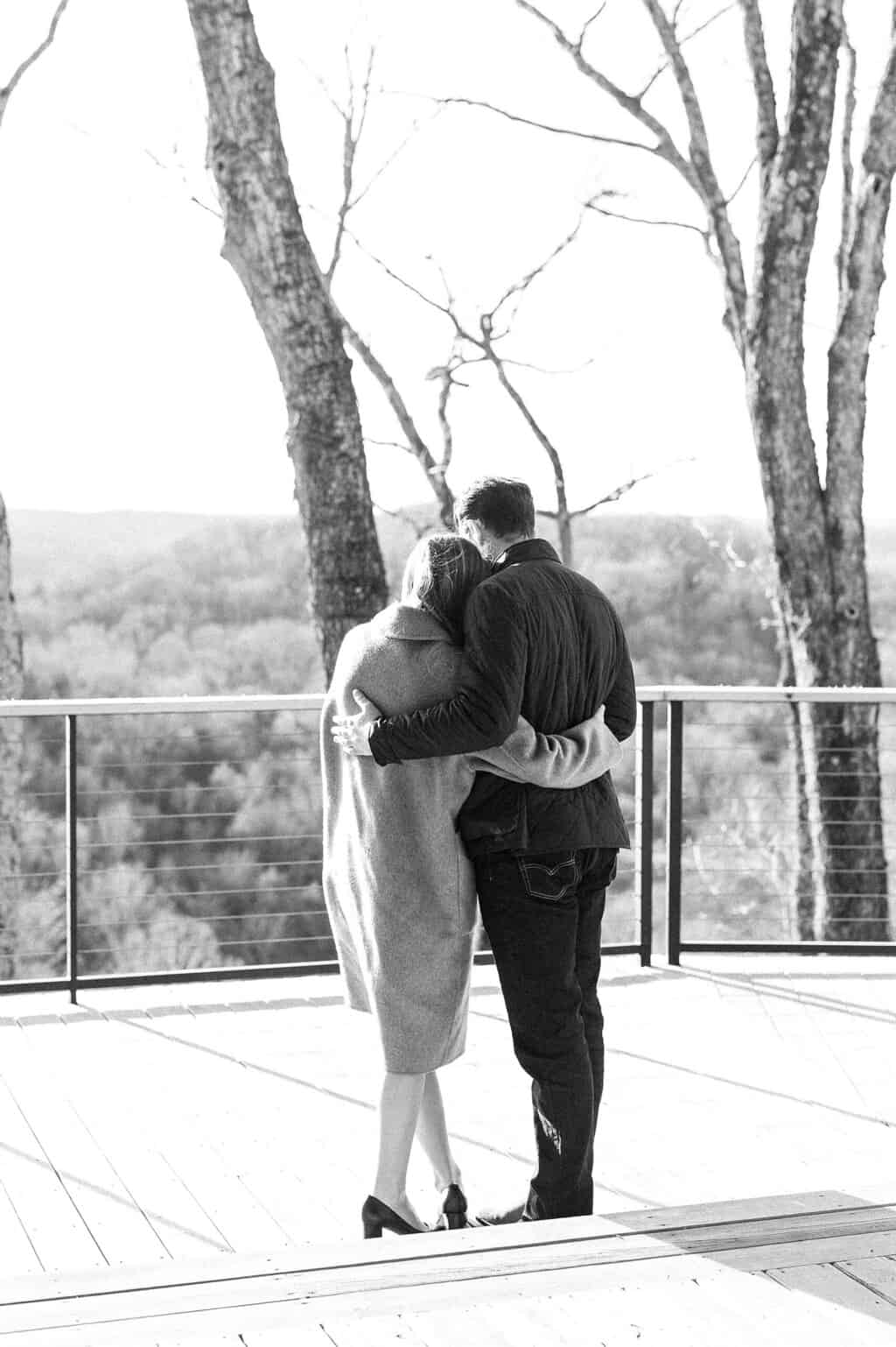 Surprise Proposal at Southall Farm & Inn at the Treehouse area