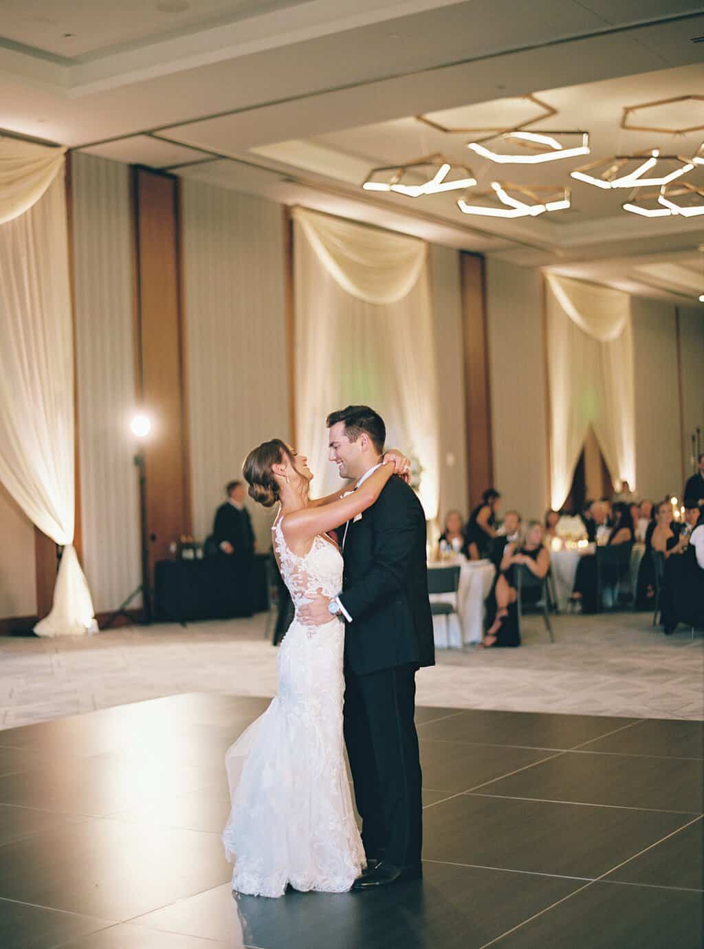 newlyweds share first dance