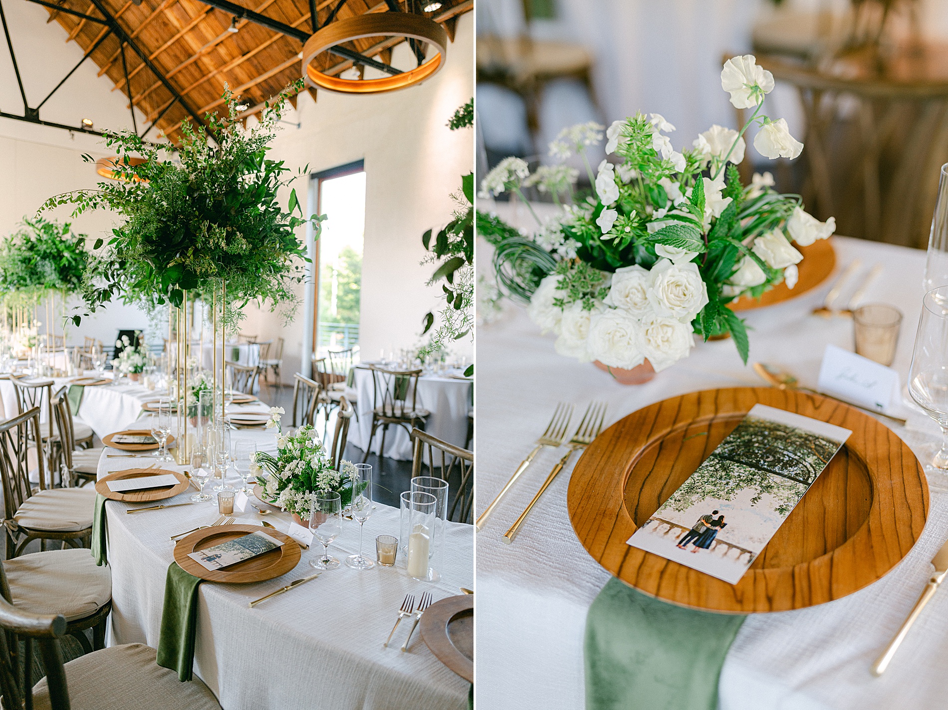 elegant rehearsal dinner details at Ruby Nashville 