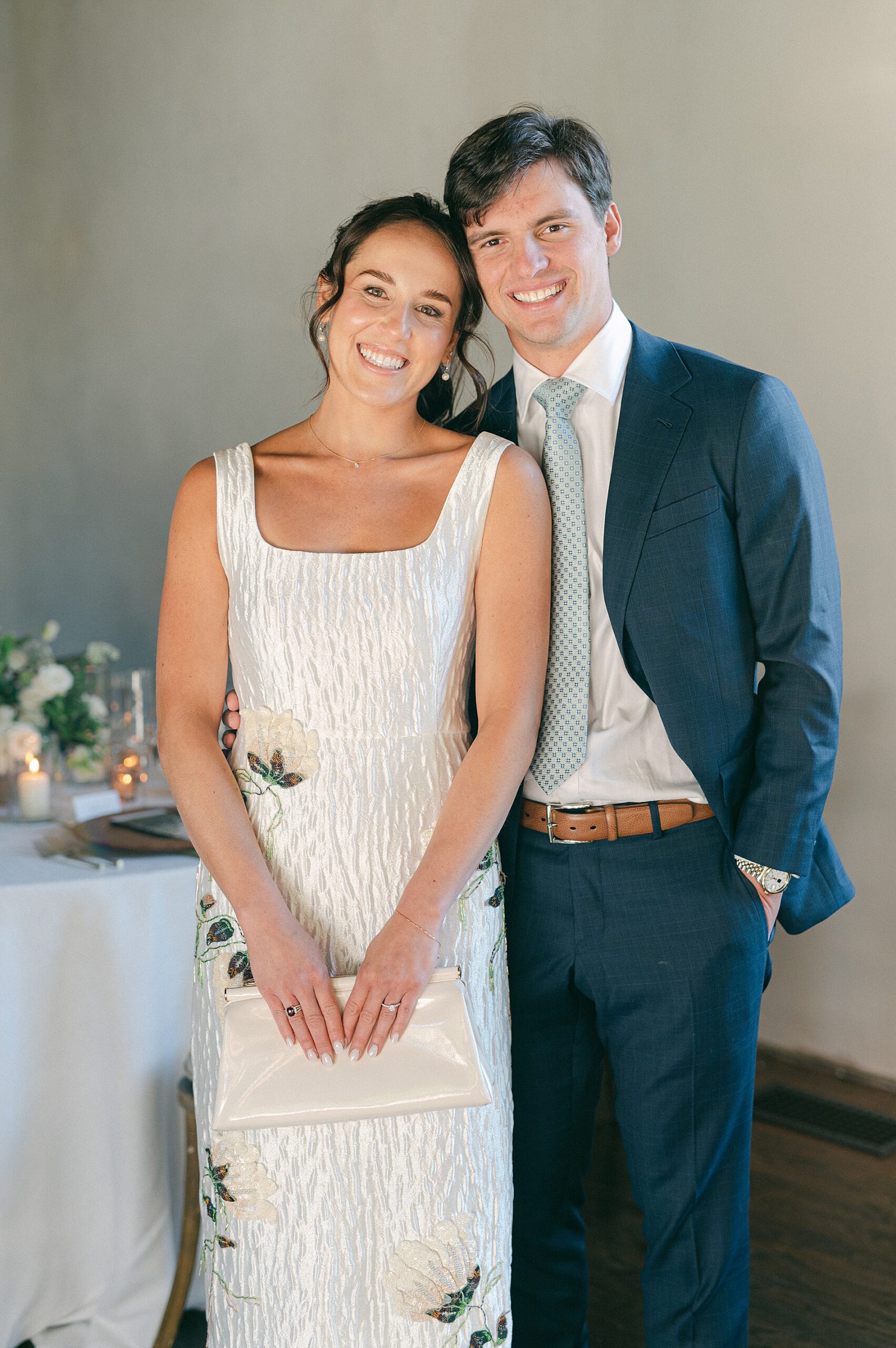 couple at Elegant Ruby Nashville Rehearsal Dinner
