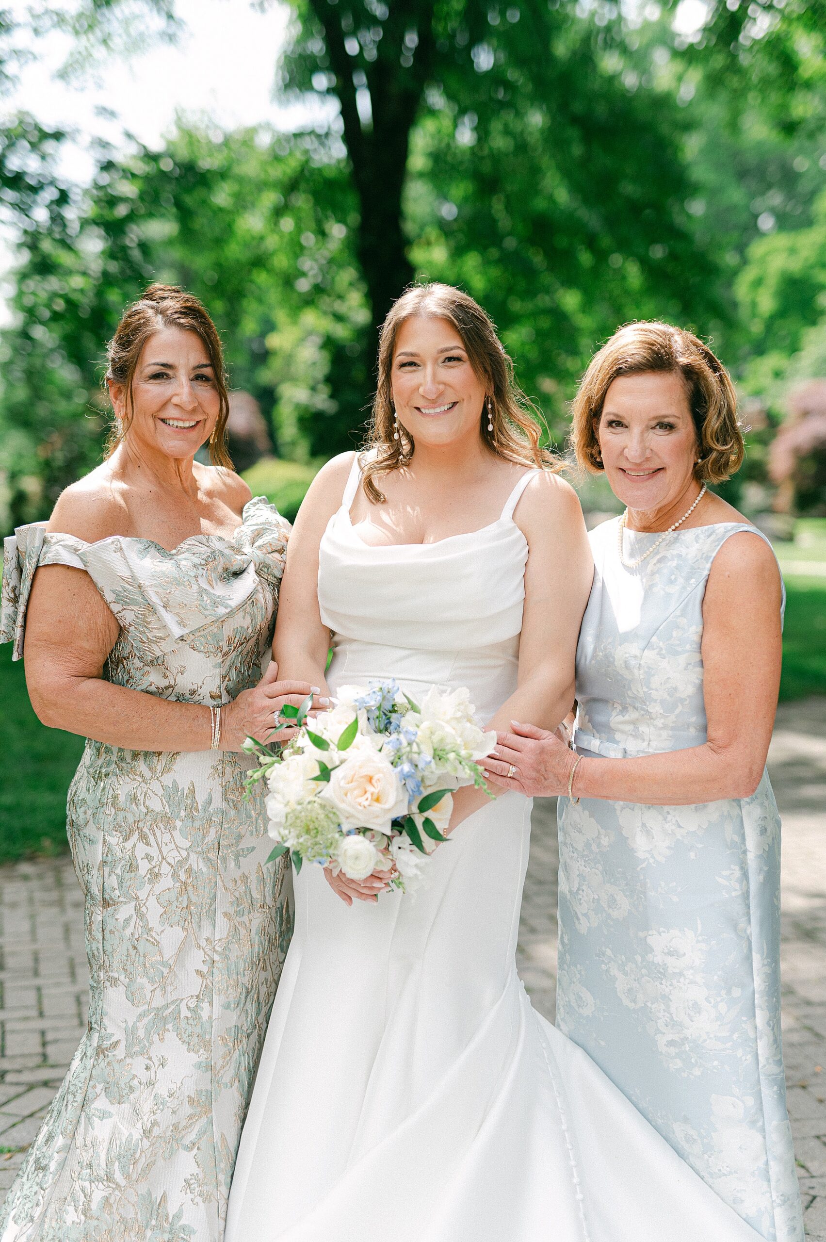 bride with family members