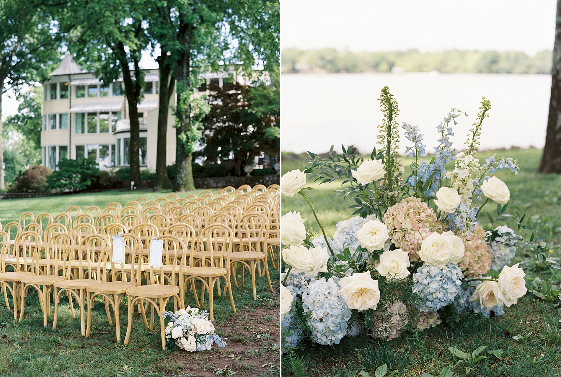Elegant Waterfront Wedding details at The Estate at Cherokee Dock