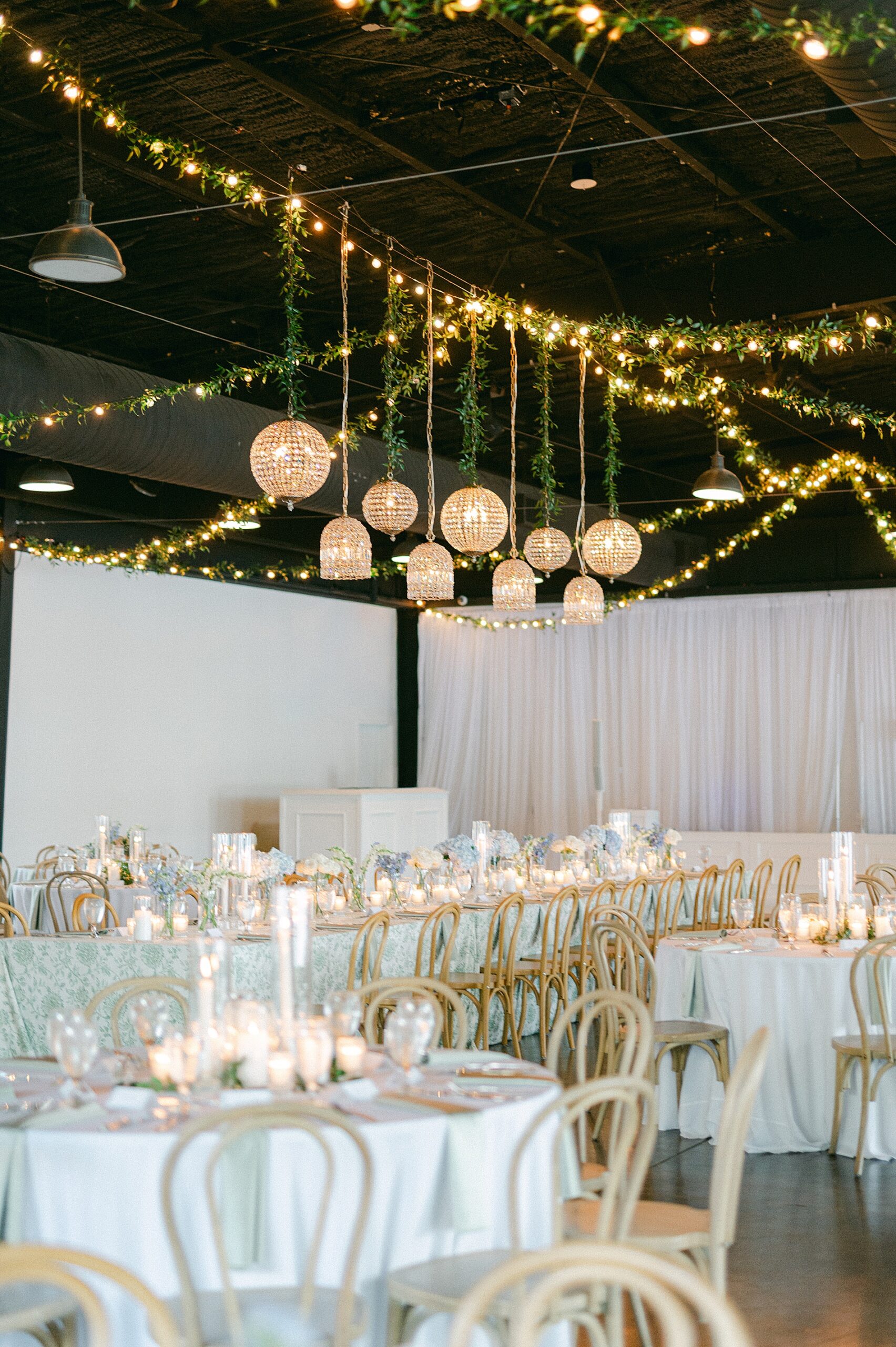 Elegant Waterfront Wedding reception at The Estate at Cherokee Dock